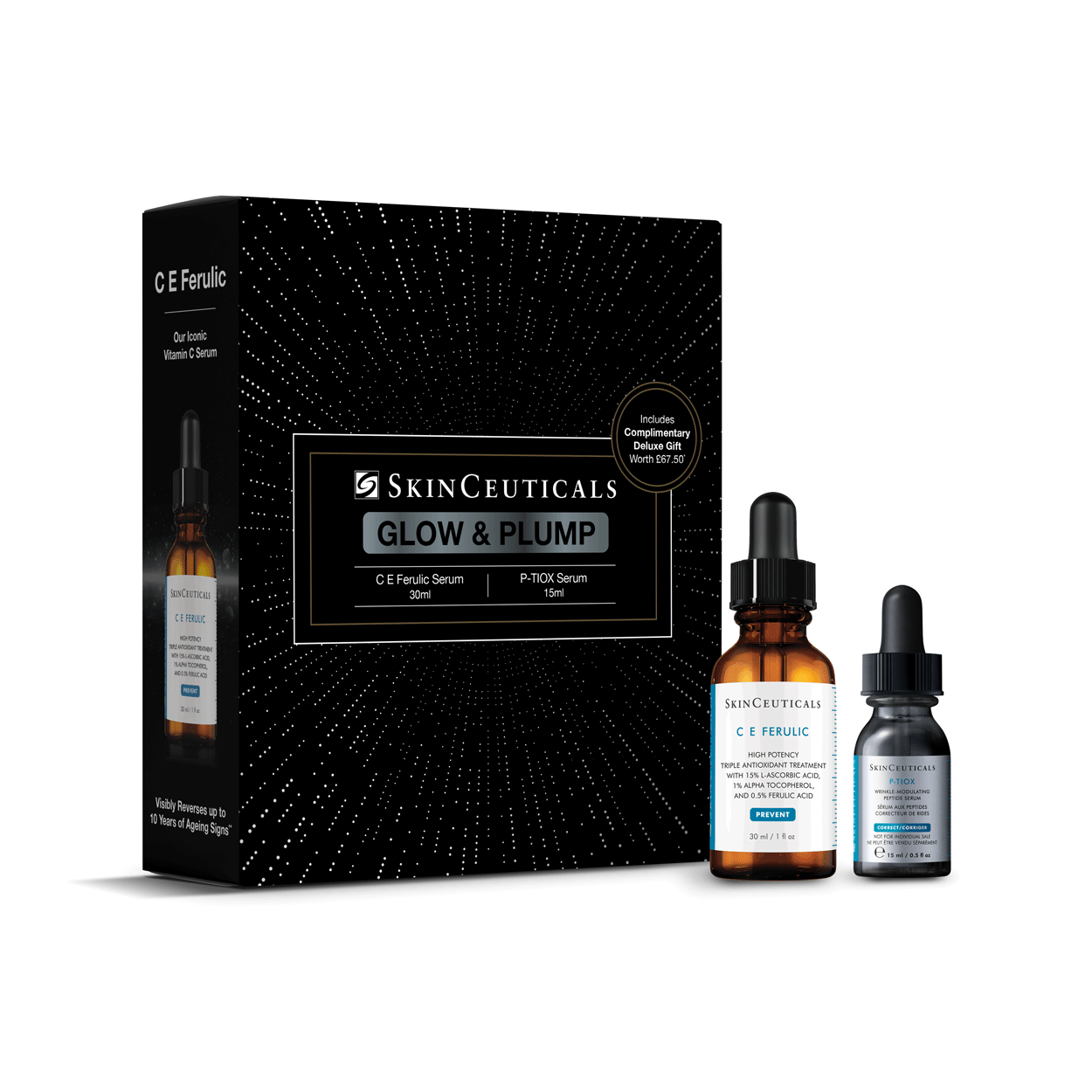 SkinCeuticals Glow & Plump Gift Set - C E Ferulic 30ml + P-TIOX Serum 15ml