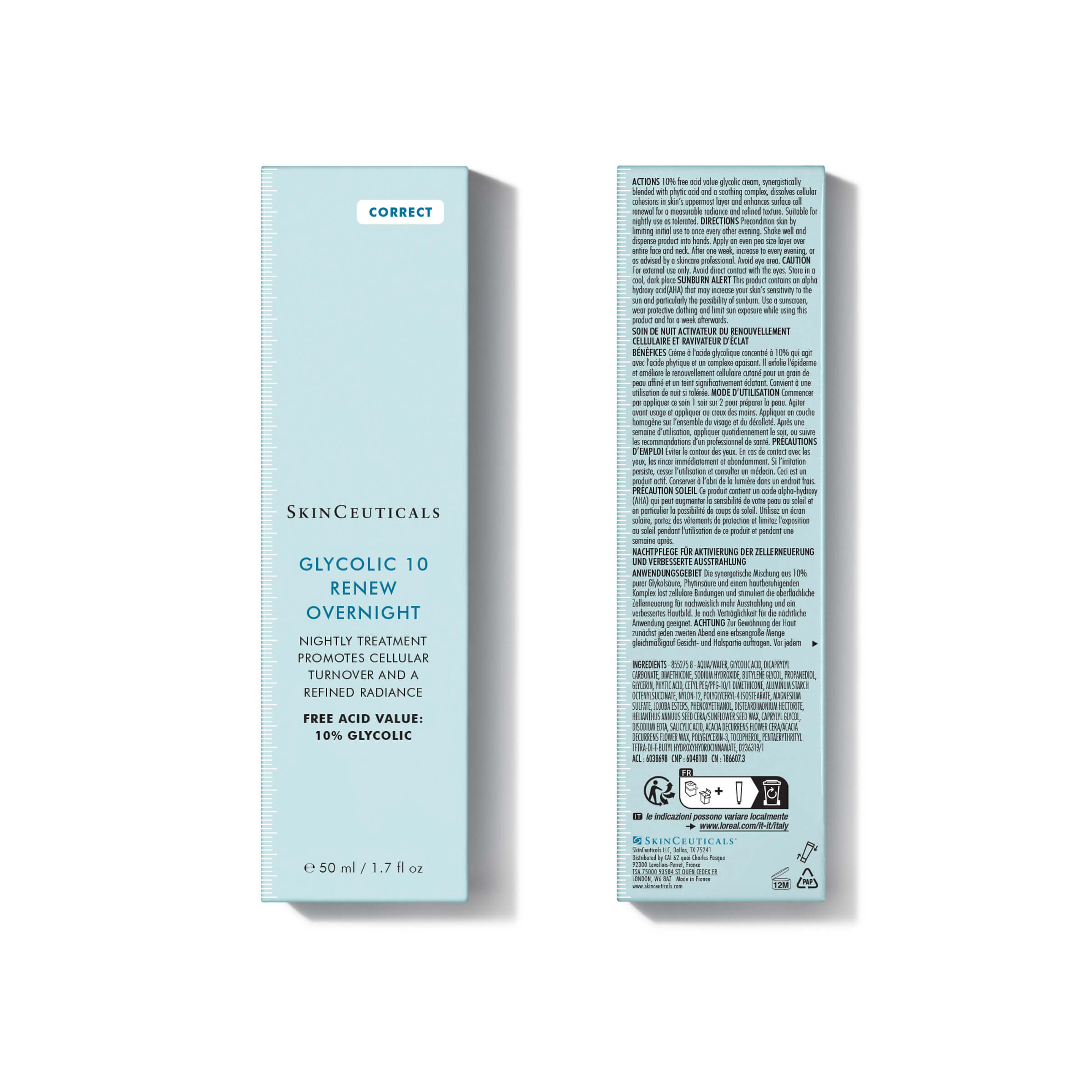 SkinCeuticals Glycolic 10 Renew Overnight 50ML